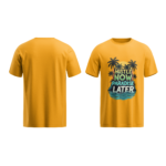 Hustle Now Paradise Later Unisex Regular Fit T-Shirt | Yuvio - Image 3