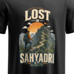 regular-fit-lost-in-sahyadri-unisex-black-tshirt-close-up-view-yuvio