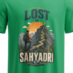 regular-fit-lost-in-sahyadri-unisex-green-tshirt-close-up-view-yuvio