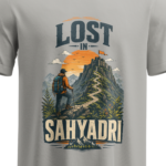 regular-fit-lost-in-sahyadri-unisex-melange-grey-tshirt-close-up-view-yuvio
