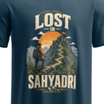 regular-fit-lost-in-sahyadri-unisex-navy-blue-tshirt-close-up-view-yuvio
