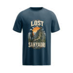 regular-fit-lost-in-sahyadri-unisex-navy-blue-tshirt-front-view-yuvio