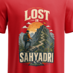 regular-fit-lost-in-sahyadri-unisex-red-tshirt-close-up-view-yuvio