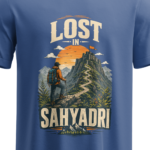 regular-fit-lost-in-sahyadri-unisex-royal-blue-tshirt-close-up-view-yuvio
