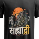 regular-fit-sahyadri-unisex-black-tshirt-close-up-view-yuvio