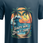 regular-fit-salty-air-dont-care-unisex-navy-blue-tshirt-close-up-view-yuvio