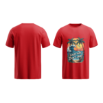 regular-fit-salty-air-dont-care-unisex-red-tshirt-front-back-view-yuvio