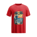 regular-fit-salty-air-dont-care-unisex-red-tshirt-front-view-yuvio