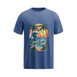 regular-fit-salty-air-dont-care-unisex-royal-blue-tshirt-front-view-yuvio