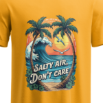 regular-fit-salty-air-dont-care-unisex-yellow-tshirt-close-up-view-yuvio