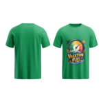 regular-fit-vacation-fuel-unisex-green-tshirt-front-back-view-yuvio