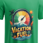 regular-fit-vacation-fuel-unisex-green-tshirt-front-view-yuvio