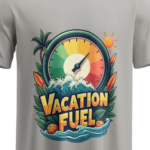 regular-fit-vacation-fuel-unisex-melange-grey-tshirt-front-view-yuvio