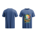 regular-fit-vacation-fuel-unisex-royal-blue-tshirt-front-back-view-yuvio