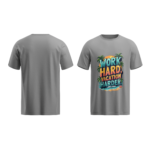 regular-fit-work-hard-vacation-harder-unisex-grey-tshirt-front-back-view-yuvio