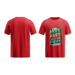 Work Hard Vaction Harder Unisex Regular Fit T-Shirt | Yuvio - Image 3
