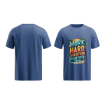 regular-fit-work-hard-vacation-harder-unisex-royal-blue-tshirt-front-back-view-yuvio