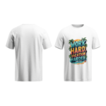 regular-fit-work-hard-vacation-harder-unisex-white-tshirt-front-back-view-yuvio